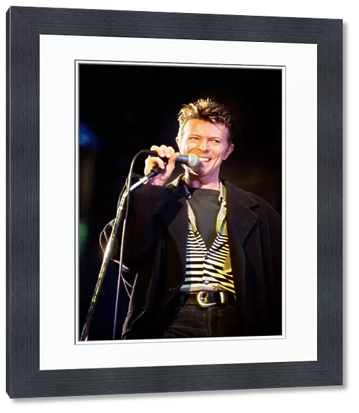 David Bowie performing at The Big Twix Mix concert at The Birmingham NEC