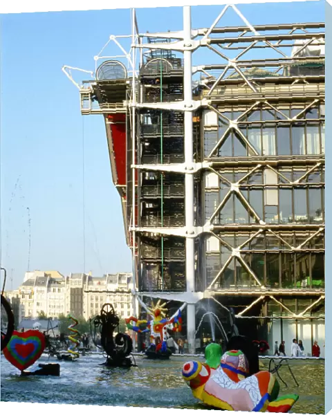 Georges Pompidou Centre, Paris, France. October 1985
