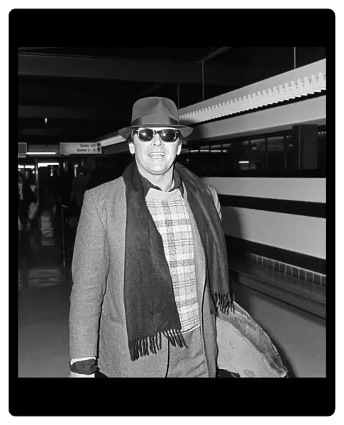 Jack Nicholson arrives in London. 25th February 1984