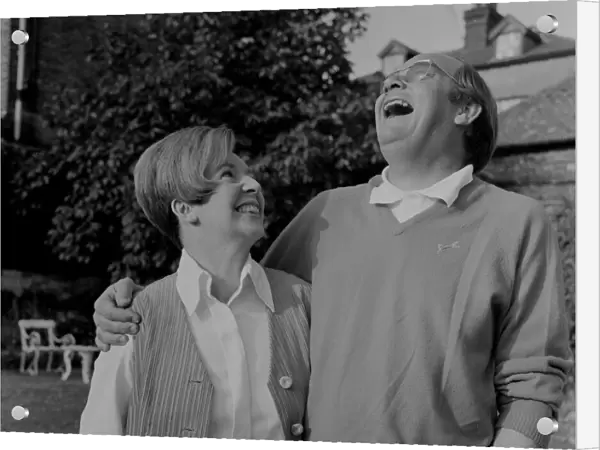 Cliff Mitchelmore and his wife Jean Metcalfe at their home in Reigate, Surrey