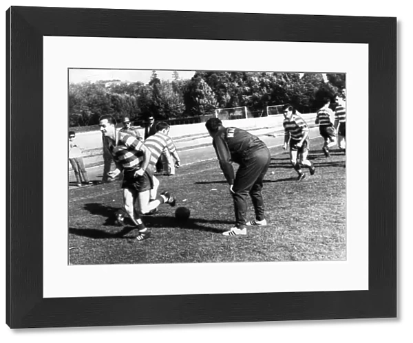 Celtic players training in Lisbon, Portugal ahead of their historic European Cup Final