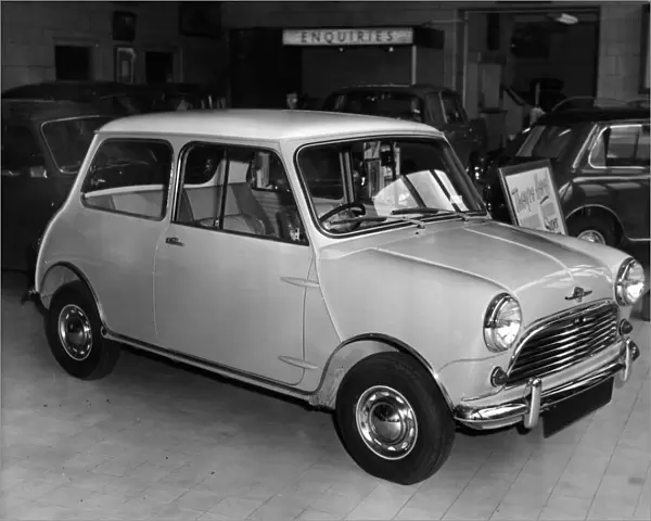 Austin Mini Cooper Motor Car in Showroom, 29th September 1961