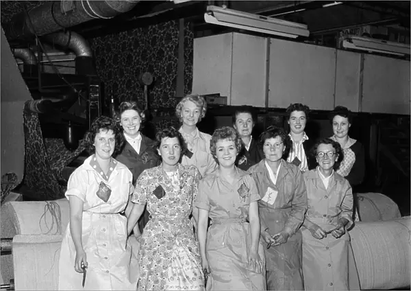 A group of workers at Crossleys factory. Halifax in West Yorkshire. June 1959