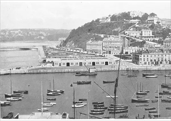 Boats in Torquay Harbour. Circa 1890