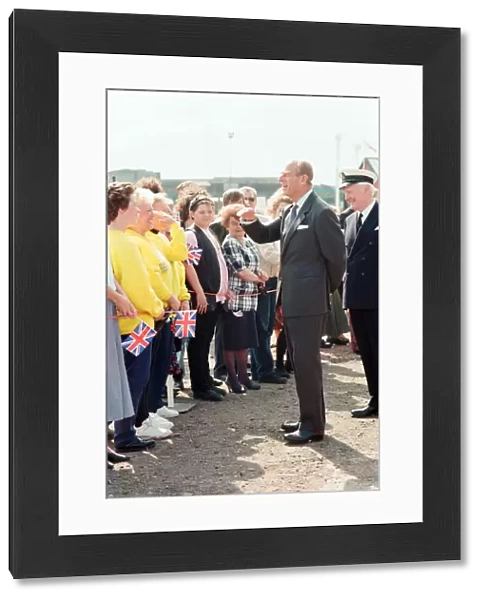 Queen Elizabeth II and Prince Philip visiting Hartlepool Marina. 18th May 1993