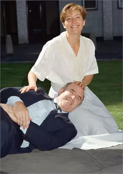 Emma Thompson and Clive James. 16th August 1988