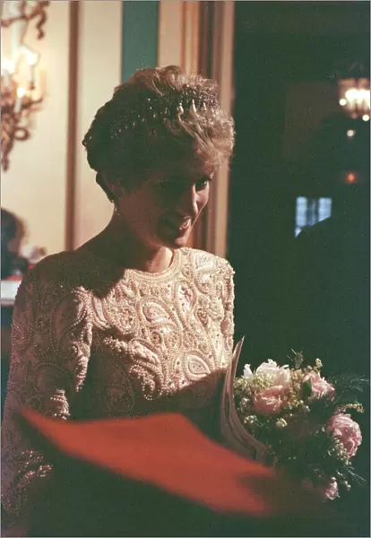 HRH The Princess of Wales, Princess Diana, at Covent Garden, London, April 1992