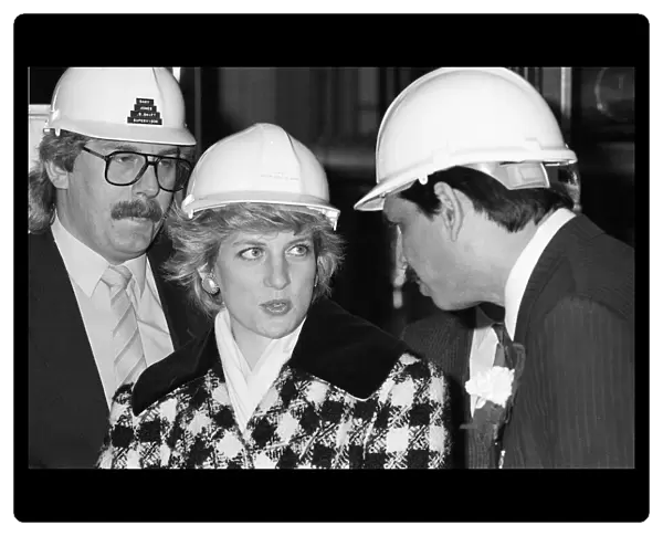 Princess Diana, Princess of Wales visits Tolaram Polymers in Hartlepool. 18th March 1987
