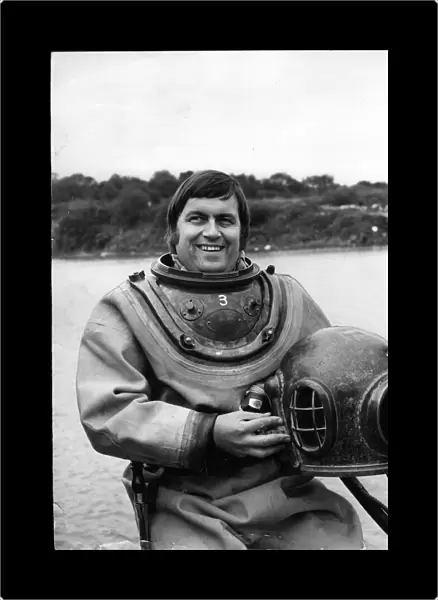 Mr John Prescott, MP for East Hull, in his diving suit at Burstwick