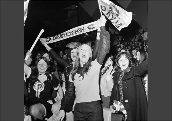 Fans scream for their idol David Cassidy, during his concert at Belle Vue, Manchester