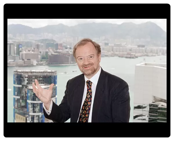 British Foreign Secretary Robin Cook pictured in his hotel suite on the 51st floor of