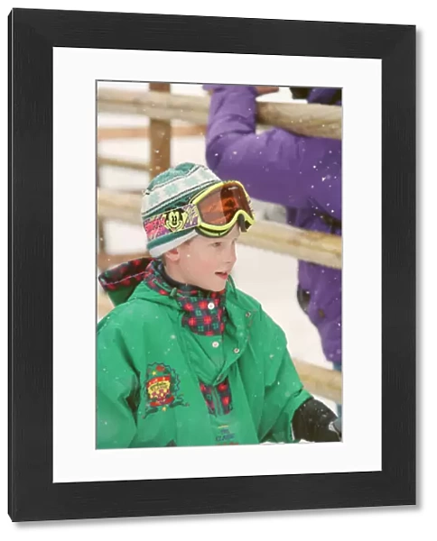 Prince Harry (pictured) on his ski holiday, in Lech, Austria, 1994