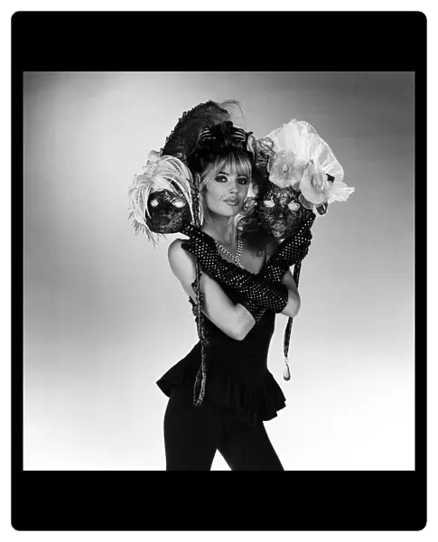 Mandy Smith models festive fashions. 9th December 1987
