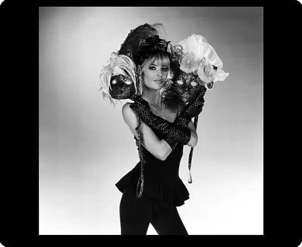 Mandy Smith models festive fashions. 9th December 1987