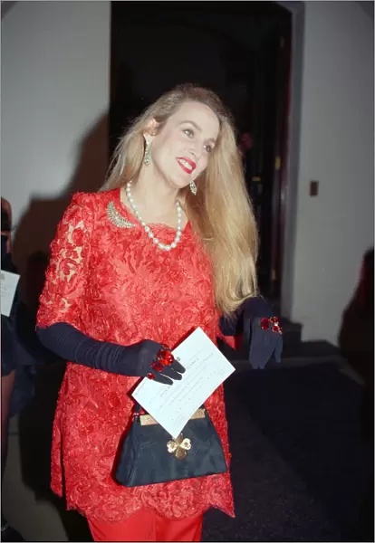 Jerry Hall at a gala dinner in aid of the AIDS Crisis Trust in Whitehall