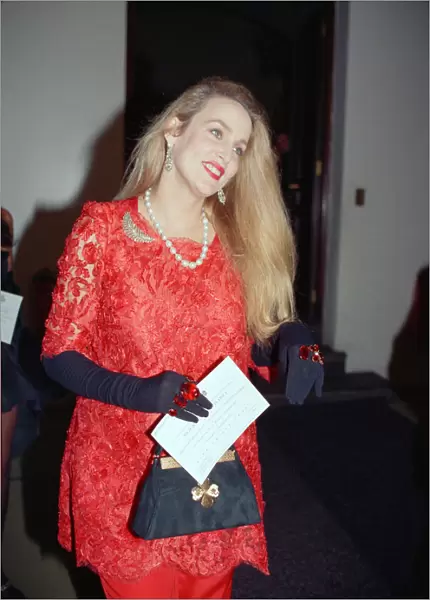 Jerry Hall at a gala dinner in aid of the AIDS Crisis Trust in Whitehall
