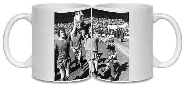 Liverpool Football team celebrate winning their 8th League championship title after a