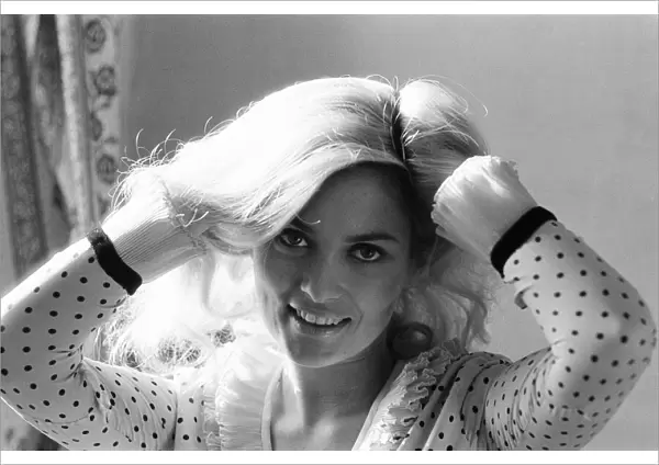 Alexandra Bastedo, British actress, pictured at home in London