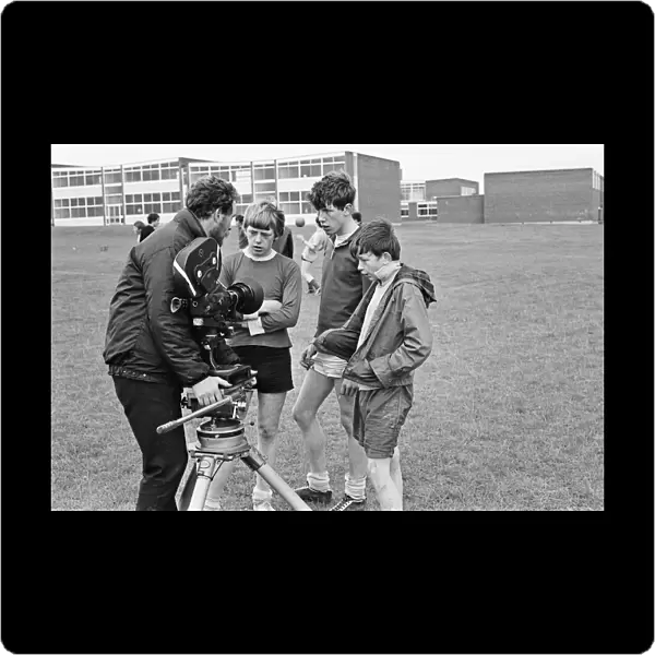 David Bradley (on the right), (aged 14) playing the part of Billy Casper
