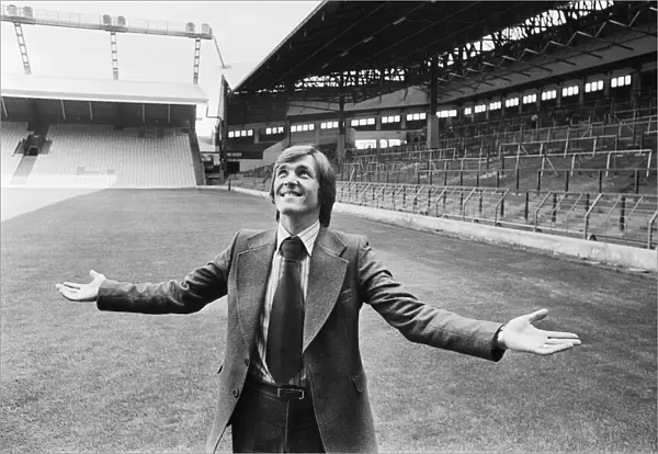 New Liverpool signing Kenny Dalglish at Anfield after completing his transfer from Celtic