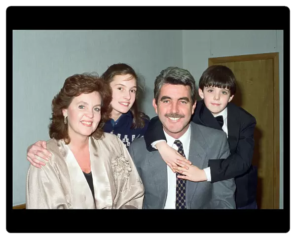 Actress Pauline Collins and husband John Alderton with two of their children