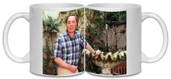 Sir Andrew Lloyd Webber in his garden August 1998 at his home in Eaton Square