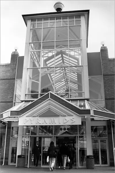 The Pyramids Shopping Centre in Birkenhead. 25th March 1991