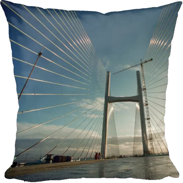The Second Severn Crossing under construction. 28th November 1995