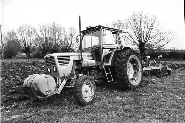 Tractor ploughing 15th June 1985