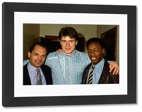 Jan Bartram with Ray Wilkins & Mark Walters 1988