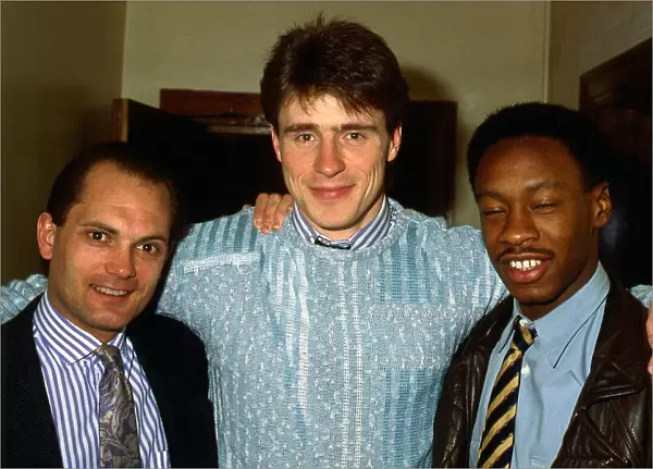 Jan Bartram with Ray Wilkins & Mark Walters 1988