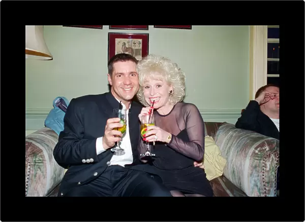 Dale Winton and Barbara Windsor share a nice moment at Dales birthday party