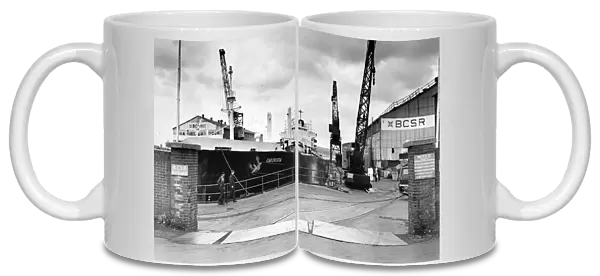 This mornings photograph of Bristol Channel Ship Repairers dry dock at Cardiff Docks