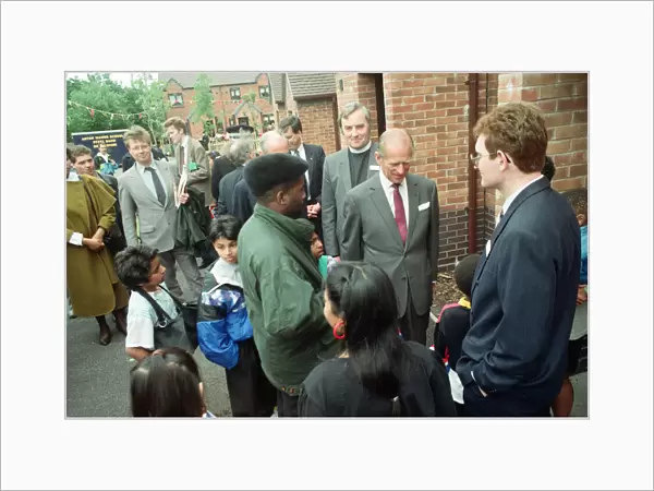Prince Philip, Duke of Edinburgh tours the Century Drive housing development off Albert