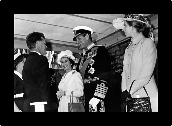 The Royal Family visit at the Guildhall, Dartmouth. Pictured are Queen Elizabeth II