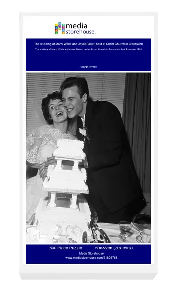 The wedding of Marty Wilde and Joyce Baker, held at Christ Church in Greenwich