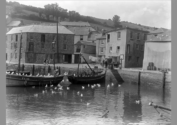 Mevagissey Harbour, Cornwall. August 1927