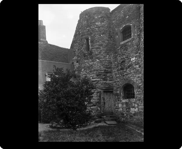 Ypres Tower, Rye, East Sussex. View showing the door into one of the four towers