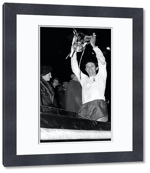 Alan Mullery of Tottenham Hotspur - February 1971 holding the winning League Cup