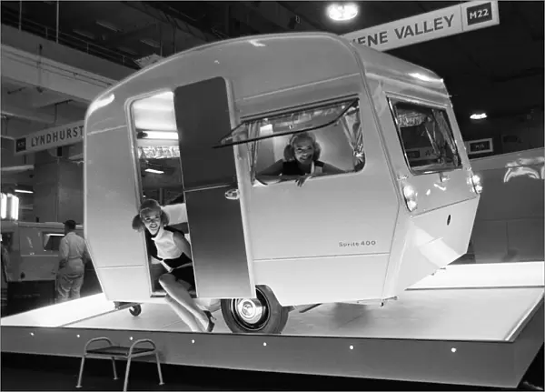 The Earls Court Caravan Show, in London. 1965. Picture shows the Sprite 400