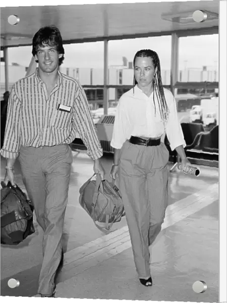 Koo Stark and husband Tim Jeffries, manager of a photographic gallery