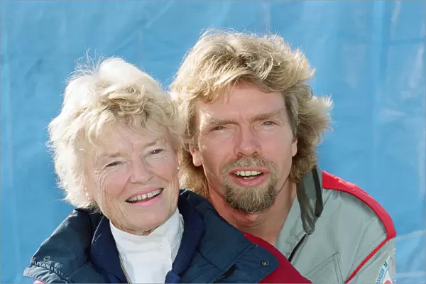 Richard Branson pictured with his mother. He is hoping to make the 6200 mile trip to