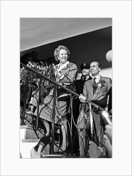 Prime Minister Margaret Thatcher and Conservative Party chairman, Norman Tebbit