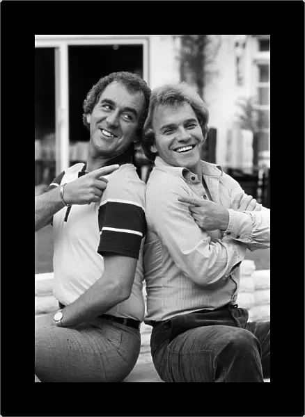 Comedians Lennie Bennett and Freddie Starr (right). October 1982