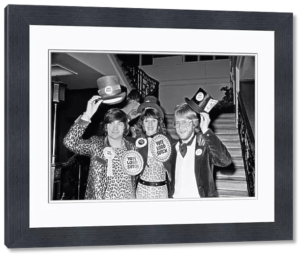 Screaming Lord Sutch (Left) founder of the Official Monster Raving Loony Party seen here