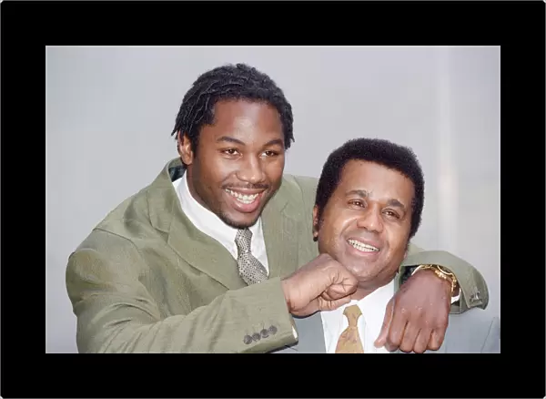 Lennox Lewis with his new trainer Emanuel Steward From The Kronk Gym In Detroit