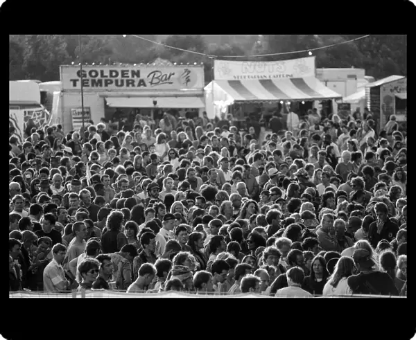 Crowds at WOMAD festival at Rivermead in Reading, Berkshire, 18th July 1992