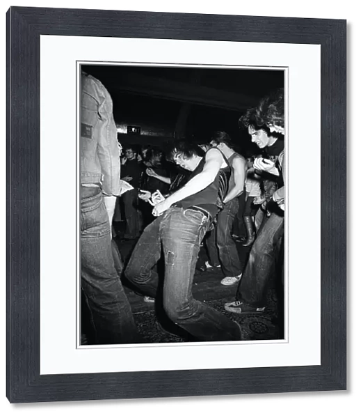Heavy Metal music fans enjoying a night out. 1981