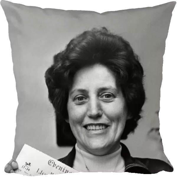 Mrs Wright, Bingo winner, Middlesbrough. 1977