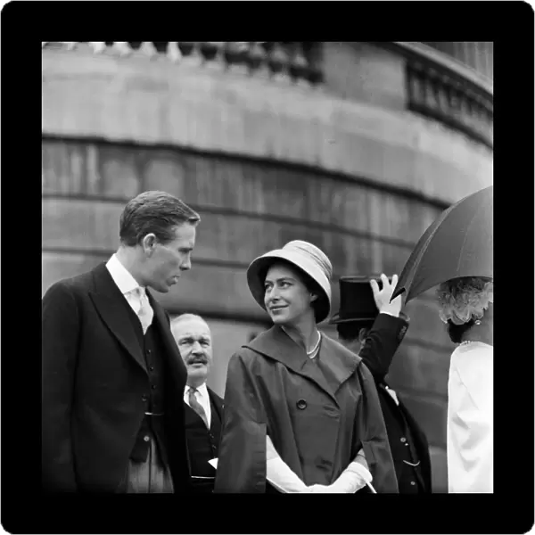 Lord Snowdon and Princess Margaret at the farewell parade of the 3rd Battalion of